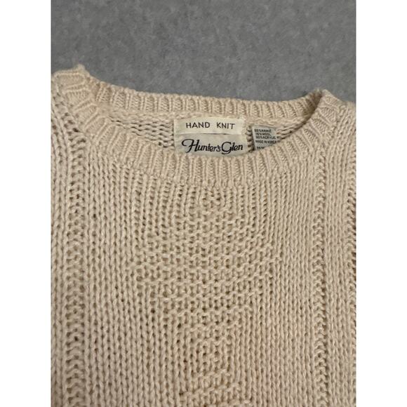Vintage 80’s Hunters Glen Hand Knit Sweater - Size M - Picture 3 of 7